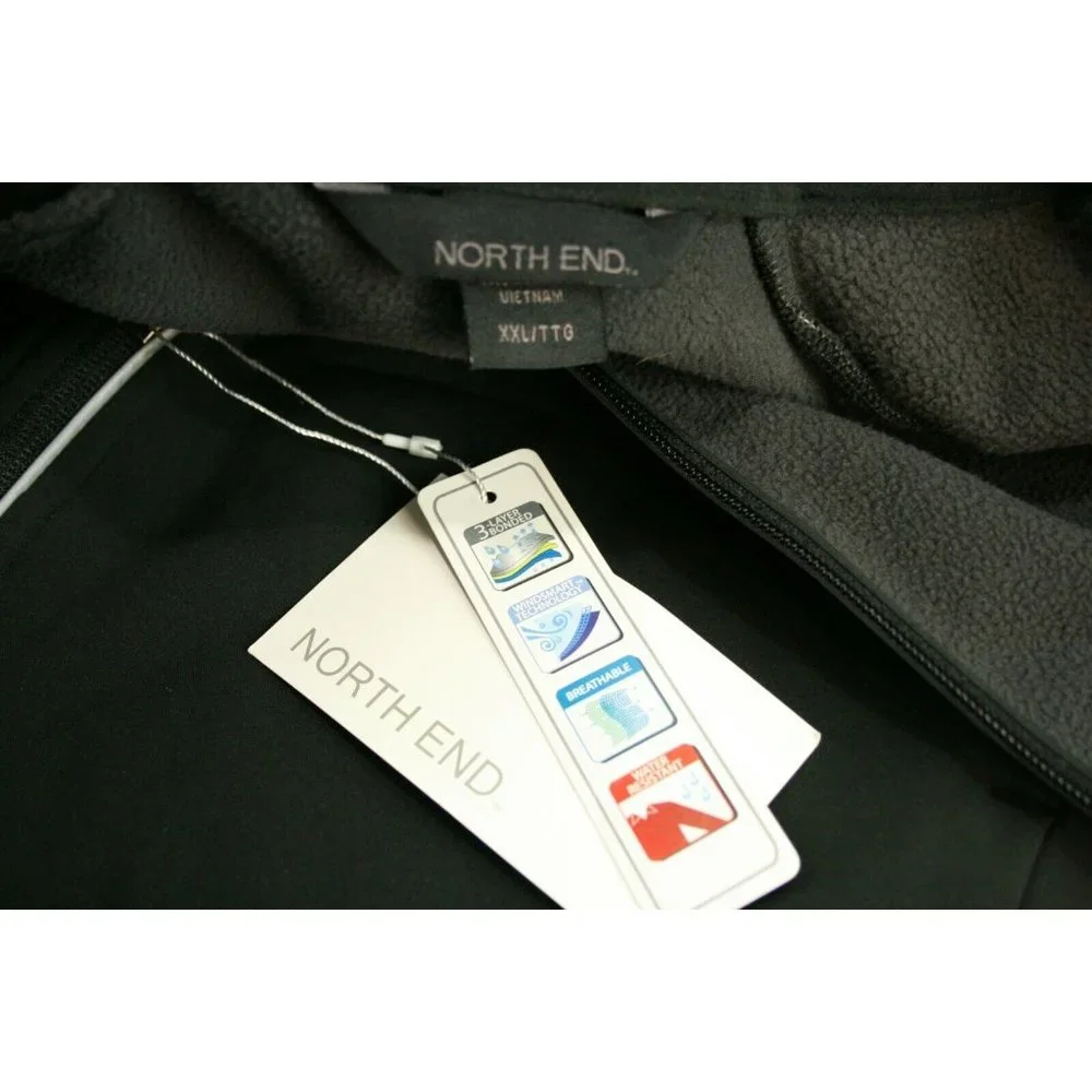 North end Mens Sz XXL Jacket Black Tricot lined Soft Shell 88176 $81 NWT Printed - Picture 9 of 12